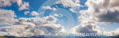 A gorgeous cloudscape above the mountain Stock Photo