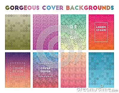 Gorgeous Cover Backgrounds. Vector Illustration