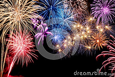 Gorgeous fireworks display Stock Photo