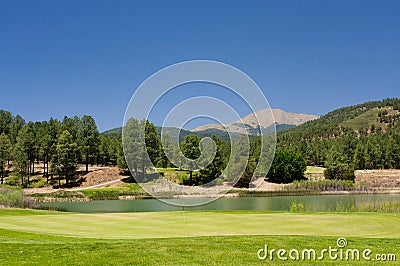 Gorgeous golf course in Arizona Stock Photo