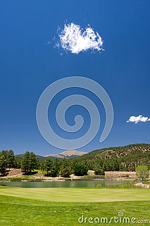 Gorgeous golf course in Arizona Stock Photo