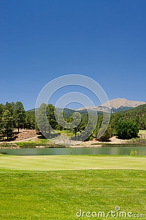 A gorgeous golf course in Arizona Stock Photo