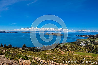 Gorgeous Landscape of Isla del Sol, Bolivia Stock Photo