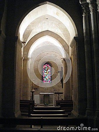 A gorgeous lit archway inside the SacrÃ©-CÅ“ur, Paris Editorial Stock Photo