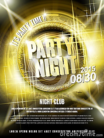 Gorgeous music party poster design Vector Illustration