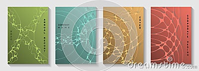 Gorgeous music party posters. Doodle waves torrent backgrounds. Vector Illustration