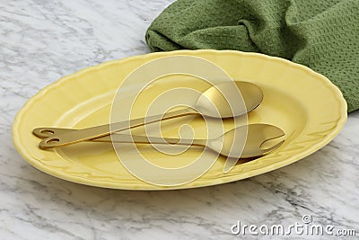 Trendy serving platter Stock Photo