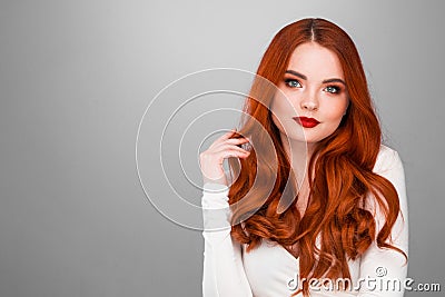 Gorgeous redhead girl Stock Photo