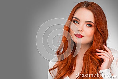 Gorgeous redhead girl Stock Photo