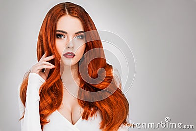 Gorgeous redhead girl Stock Photo