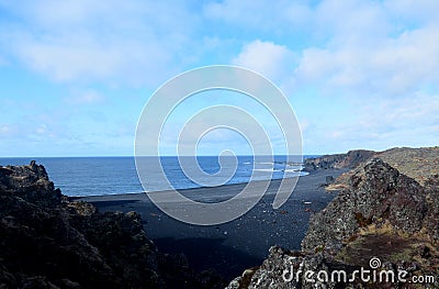 Gorgeous Remote Beach of Snaefellsnes Peninsula in Iceland Stock Photo