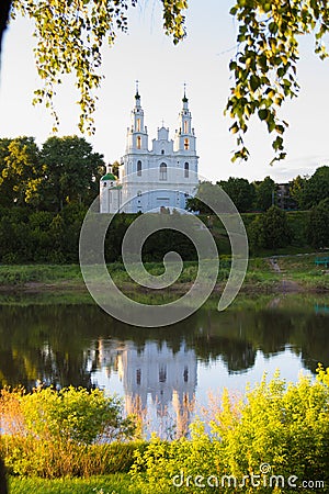 Gorgeous Saint Sophia Cathedral in the background of the Western Stock Photo