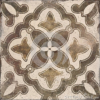 Gorgeous seamless pattern Portuguese azulejo tiles Stock Photo