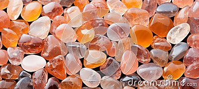 Gorgeous shimmering gem crystal close up pattern texture in soft peach fuzz color tones Editorial Stock Photo