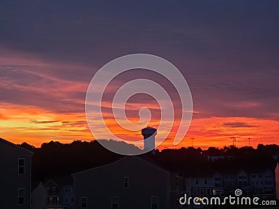 Gorgeous sky sunrise east horizon Stock Photo