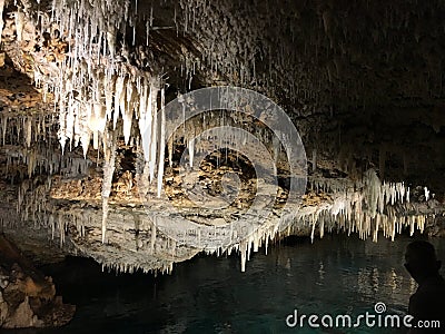 Gorgeous view of Crystal Caves of Bermuda. Editorial Stock Photo