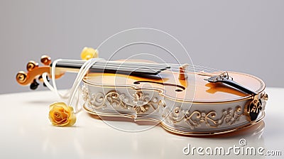 Beautiful violin awaits its rightful musician counterpart.AI Generated Stock Photo