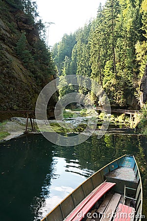 Gorges on river Kamenice, Hrensko, Czech republic Stock Photo
