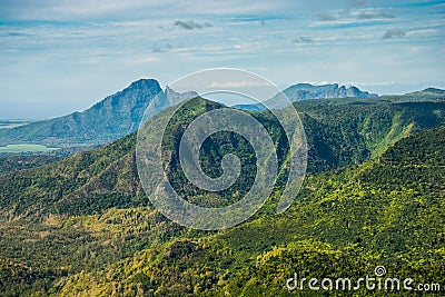 Gorges veiw point Mauritius Stock Photo