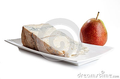 gorgonzola and pear Stock Photo