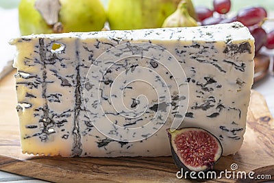 Gorgonzola picant Italian blue cheese, made from unskimmed cow's milk in North of Italy Stock Photo
