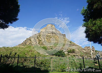 Gori Fortress Fence and Castle Common View Stock Photo