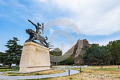 Gori fotress and monument in the city of Gori, Georgia. Editorial Stock Photo