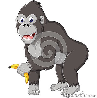 Gorilla cartoon Vector Illustration