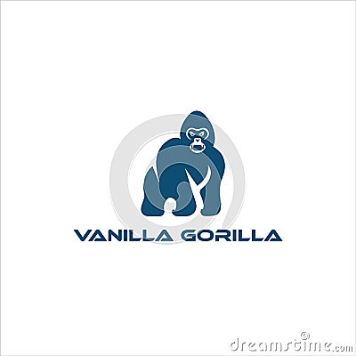 Gorilla logo design vector image Vector Illustration