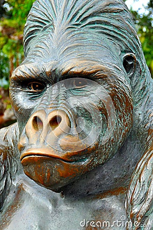 Gorilla statue at San Diego zoo Editorial Stock Photo