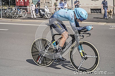 Gorka Izagirre Insausti competitor of Astana Team at Giro 2021, Milan Editorial Stock Photo