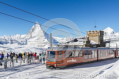 Gornergratbahn Zermatt Editorial Stock Photo