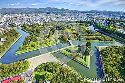 Goryokaku Park Stock Photo