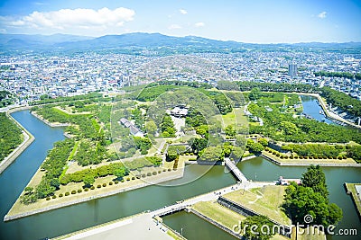 Goryokaku Park in Hakodate Japan Stock Photo