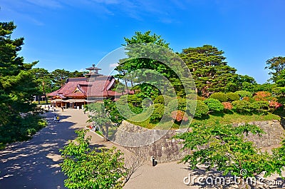 Goryokaku Park in summer in Hakodate, Hokkaido, Japan. Stock Photo