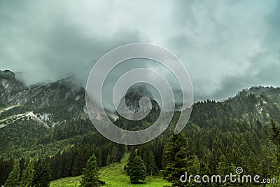 Gosau before the storm Stock Photo