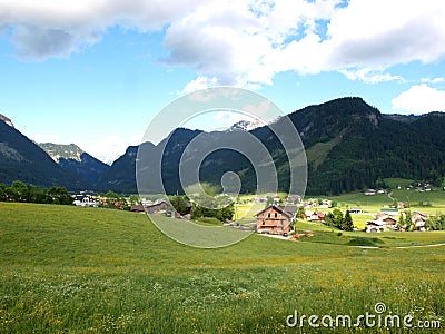 Gosau village Stock Photo