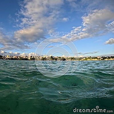 gosier seen from the sea, guadeloupe Stock Photo