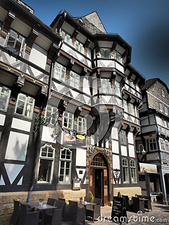 Goslar is a historic and romantic city located in the middle of Germany in Lower Saxony in the Harz Mountains. Editorial Stock Photo