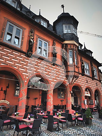 Goslar is a historic and romantic city located in the middle of Germany in Lower Saxony in the Harz Mountains. Editorial Stock Photo