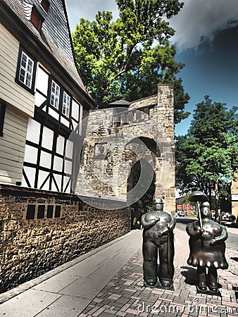 Goslar is a historic and romantic city located in the middle of Germany in Lower Saxony in the Harz Mountains. Editorial Stock Photo