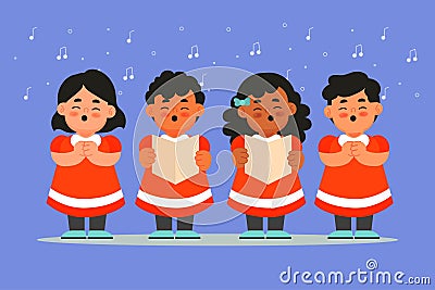 gospel christmas choir vector design illustration Vector Illustration