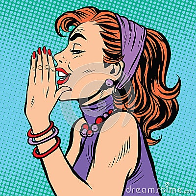 Gossip girl pop art Vector Illustration