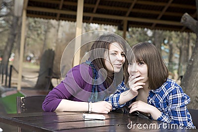 Gossip girls. Stock Photo