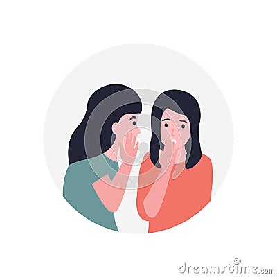Gossip girls Vector Illustration