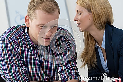 Gossip at office Stock Photo