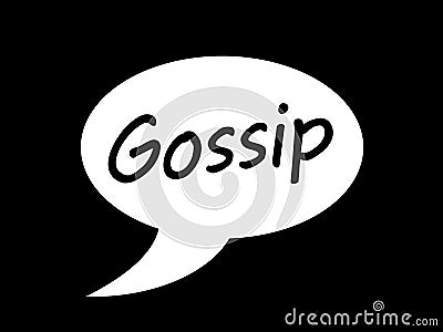 Gossip - speech bubble. Slander, hearsay and negative personal rumors. Vector Illustration