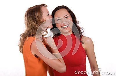 Gossiping girls Stock Photo