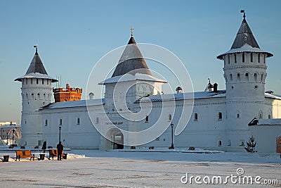 Gostiny Dvor of the Tobolsk Kremlin. Tobolsk. Editorial Stock Photo