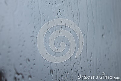 Gotas de lluvia en ventana Stock Photo